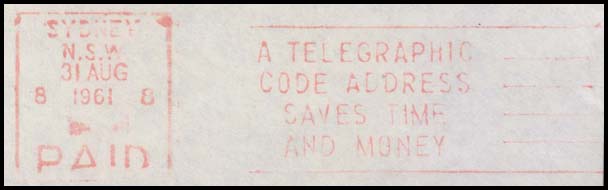 Teleg Code Sydney